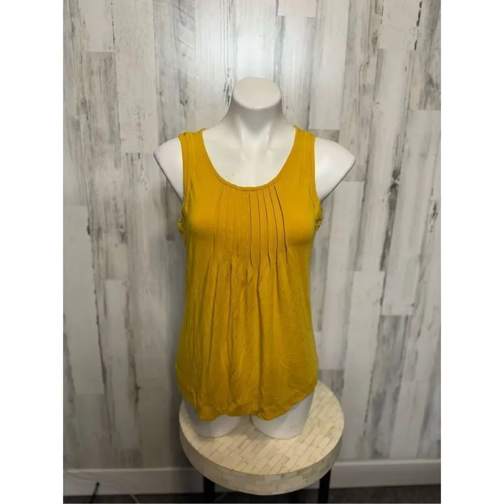 Motto Yellow Sleeveless Tie-Back Blouse Tank Top Size M